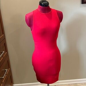 Like New 💋 Aritzia TNA Red Sleeveless Racerback Red Knit Jersey Dress Sz XS
